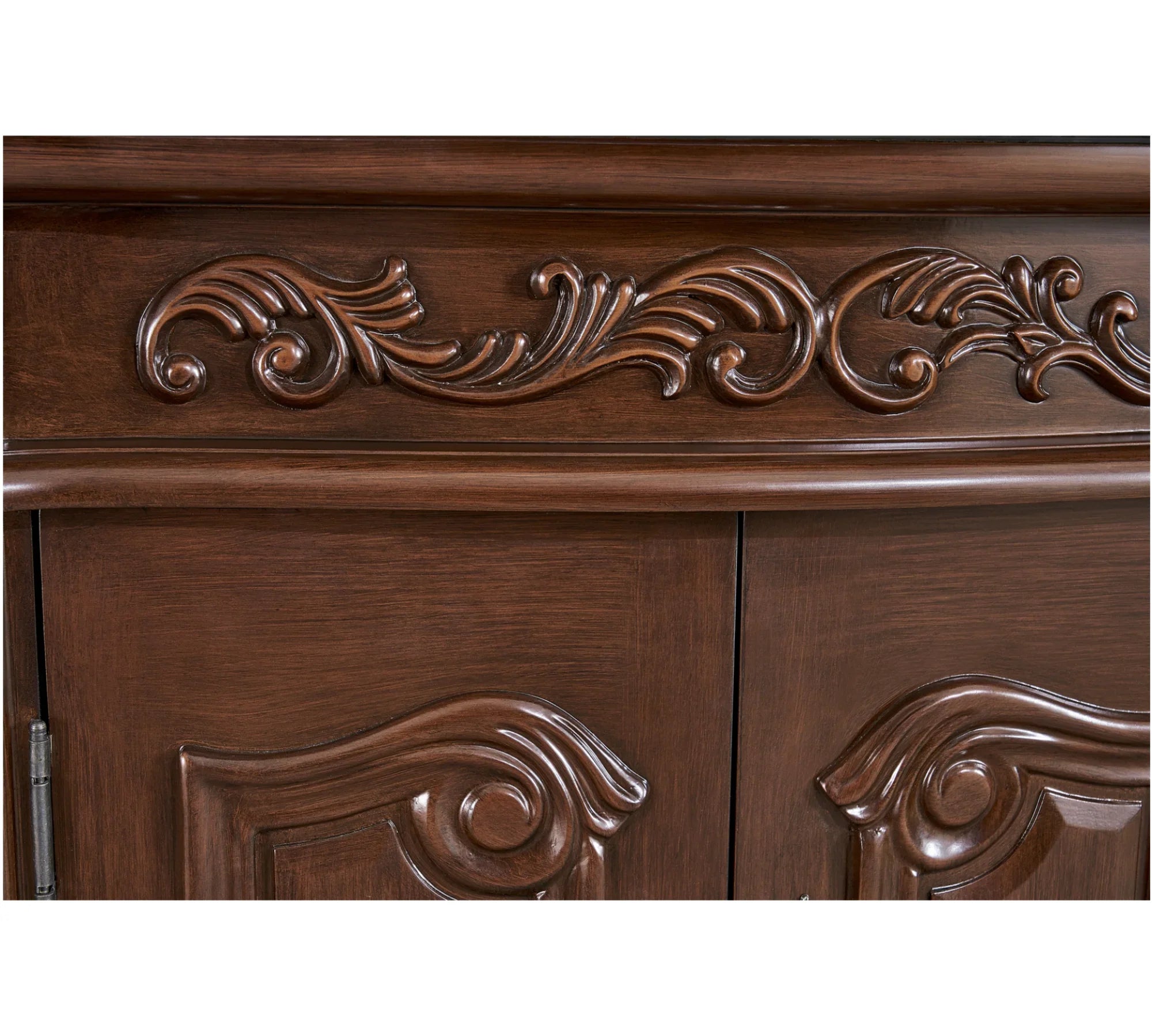 Stufurhome 60 inch Saturn Double Sink Vanity with Baltic Brown Granite Top