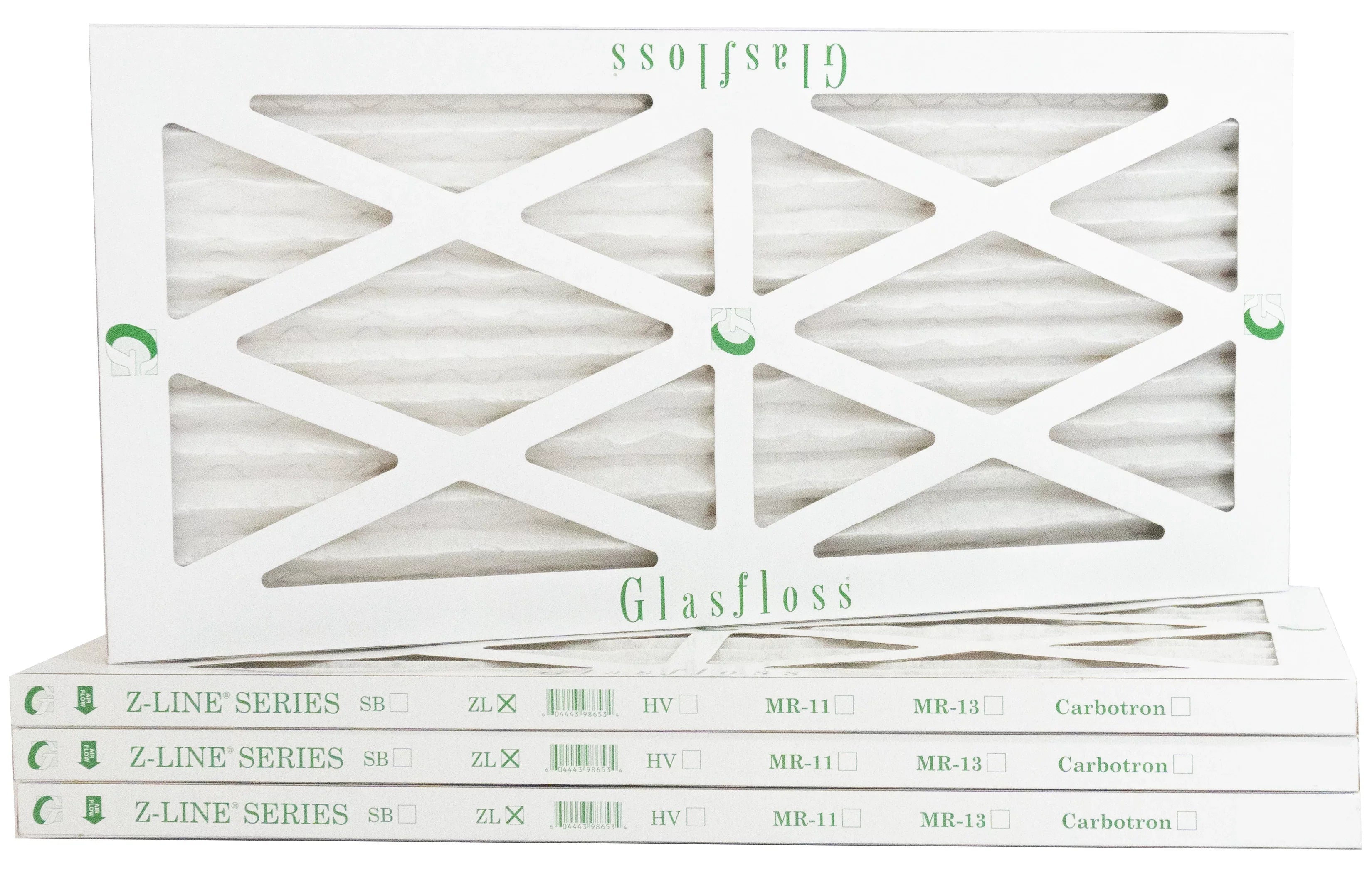 Glasfloss 22x28x1 - MERV 10 -Qty:4 - Furnace Air Filter - Made in USA (Actual Size: 21.5 x 27.5x7/8 inch)