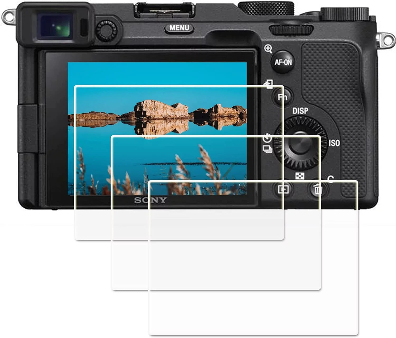 Alpha a7C Tempered Glass LCD Screen Protectors Fitting for Sony Alpha a7C rx10 iv Protection Film Coating (3 Packs),