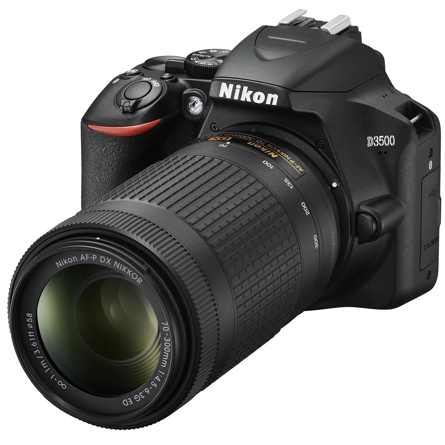 Nikon D3500 DX-Format DSLR Two Lens Kit with AF-P DX NIKKOR 18-55mm f/3.5-5.6G VR & AF-P DX NIKKOR 70-300mm f/4.5-6.3G ED, Black