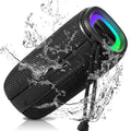 UrbanX X808 Bluetooth Speaker, IPX5 Waterproof Speakers 360° HD Surround Sound with Punchy Bass, True Wireless Pairing, BT5.3, Portable Speaker for LG W41+ - Black