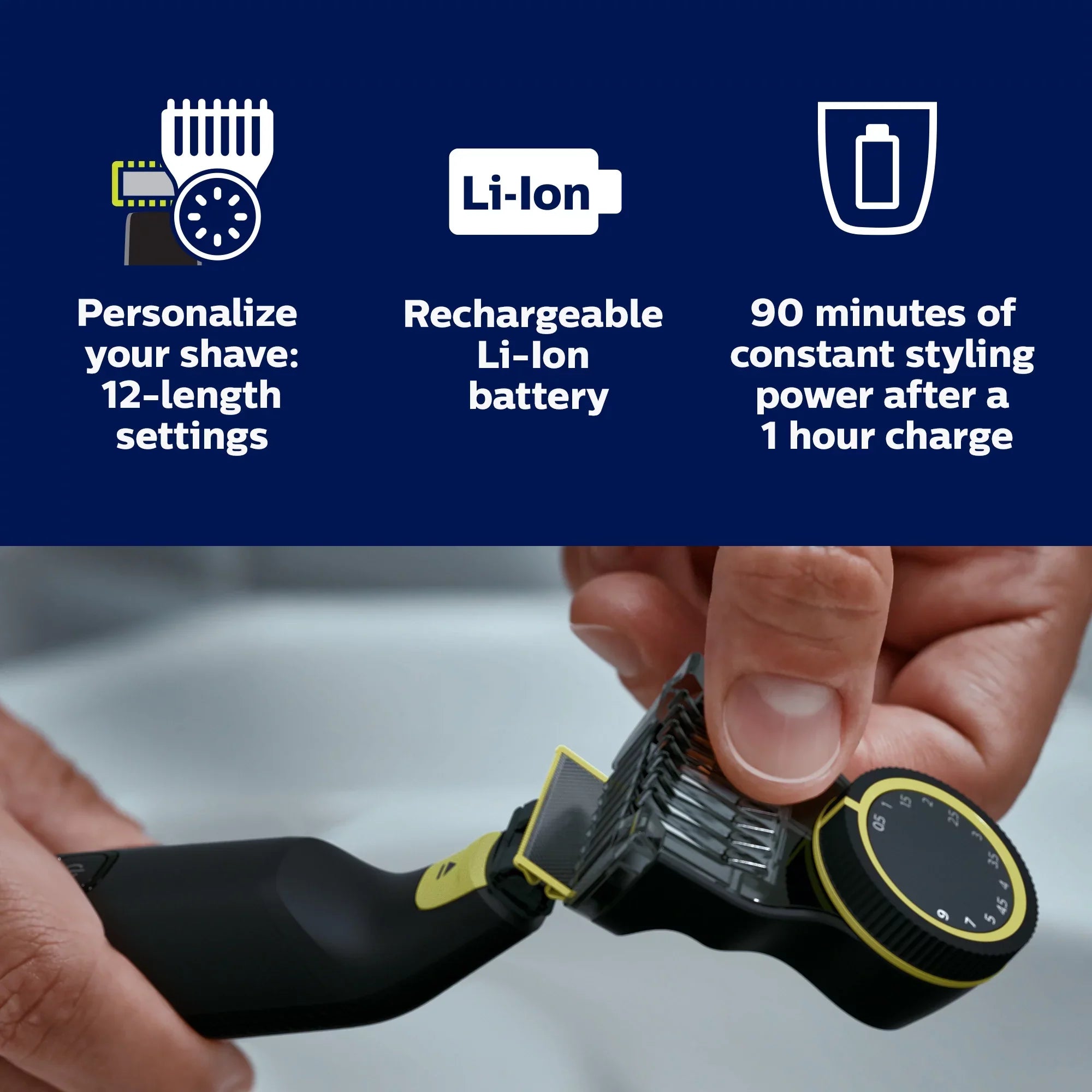 Philips Norelco Oneblade Pro Hybrid Electric Trimmer and Shaver QP6530/70