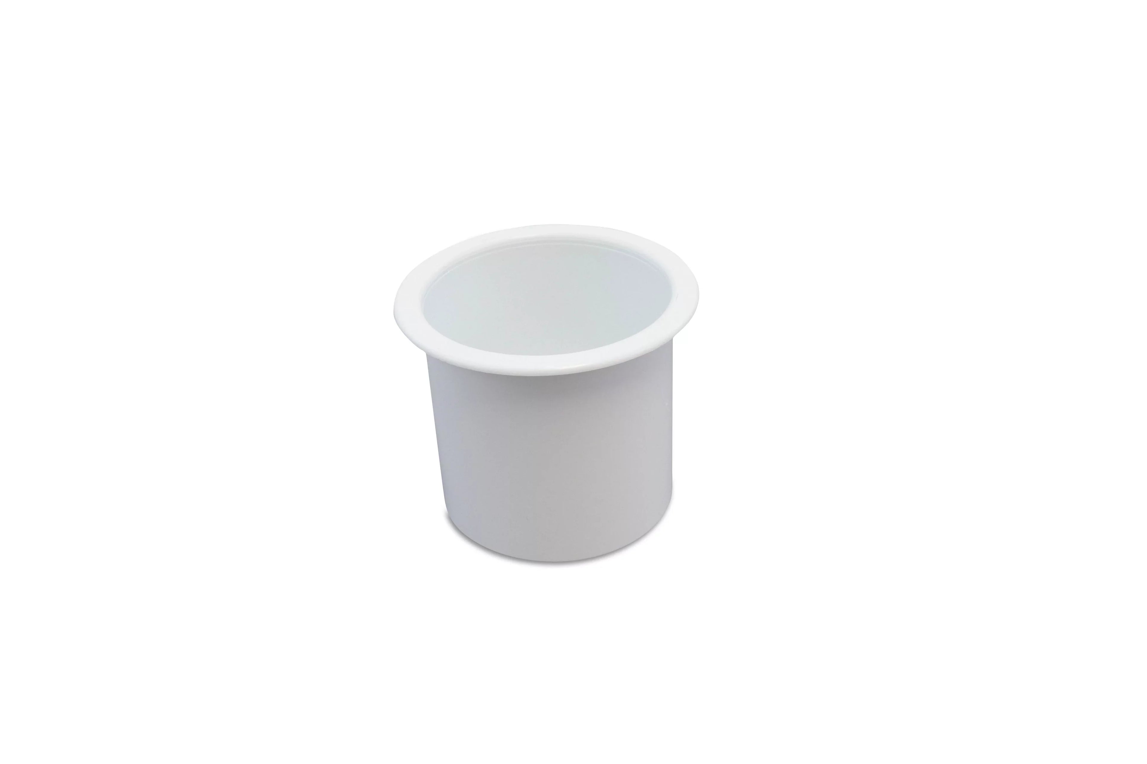Red Hound Auto 100 Cup Holder Plastic Pocket Recessed Insert Universal for Craft RV Car Truck Sofa Game Table Marine Pontoon Motorhome Bulk Camper White