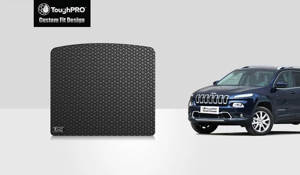 ToughPRO - Cargo Mat Matching with JEEP Cherokee - All Condition Heavy Duty (Made in USA) - Black Rubber - 2016