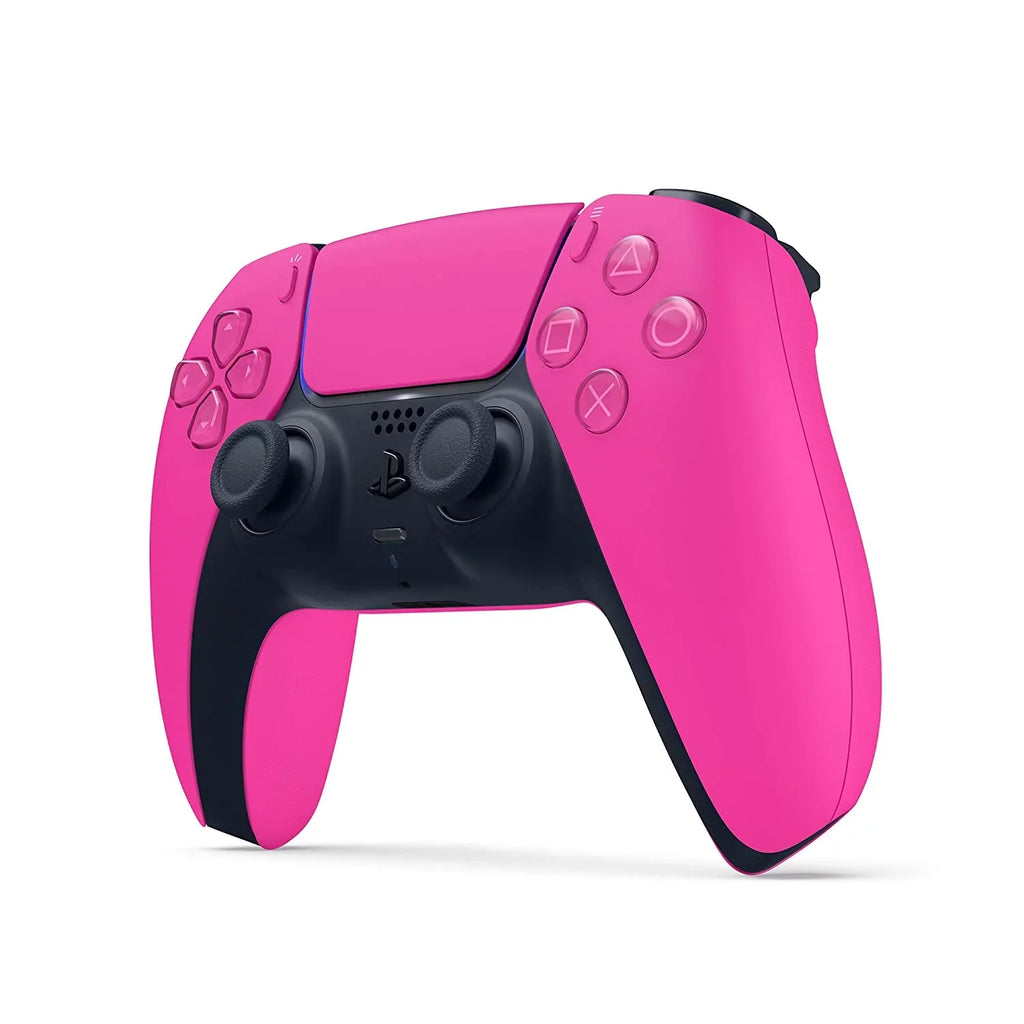 Sony Playstation 5 Disc Version (Sony PS5 Disc) with Extra Nova Pink Controller, Black PULSE 3D Headset and Dual Charging Station Bundle