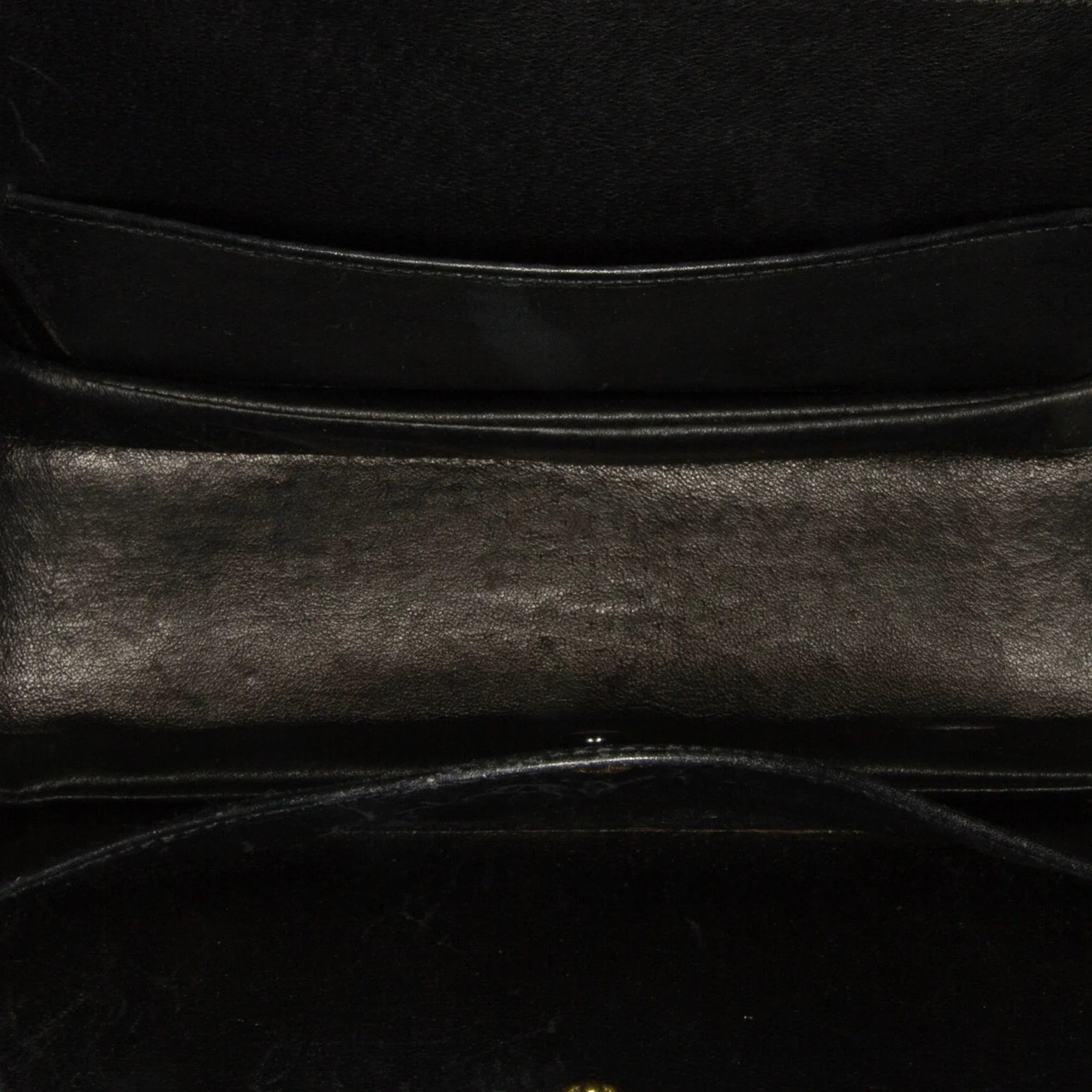 Pre-Owned Authenticated Gucci Bamboo Night Calf Leather Black Handbag Top HandleBag Unisex (Good)