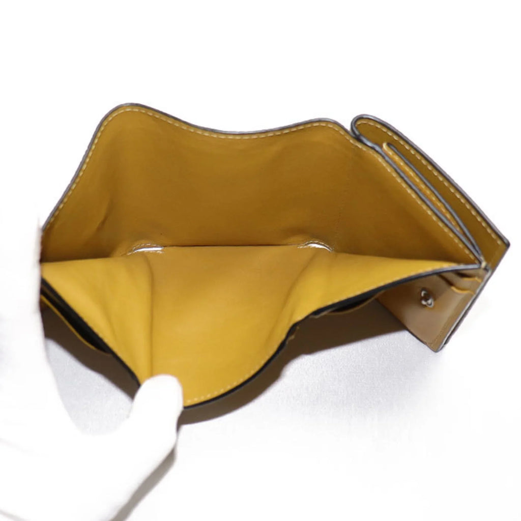 Pre-Owned LOEWE Trifold Wallet Anagram Mustard Color C821TR2X02 8110 Women's (Good)
