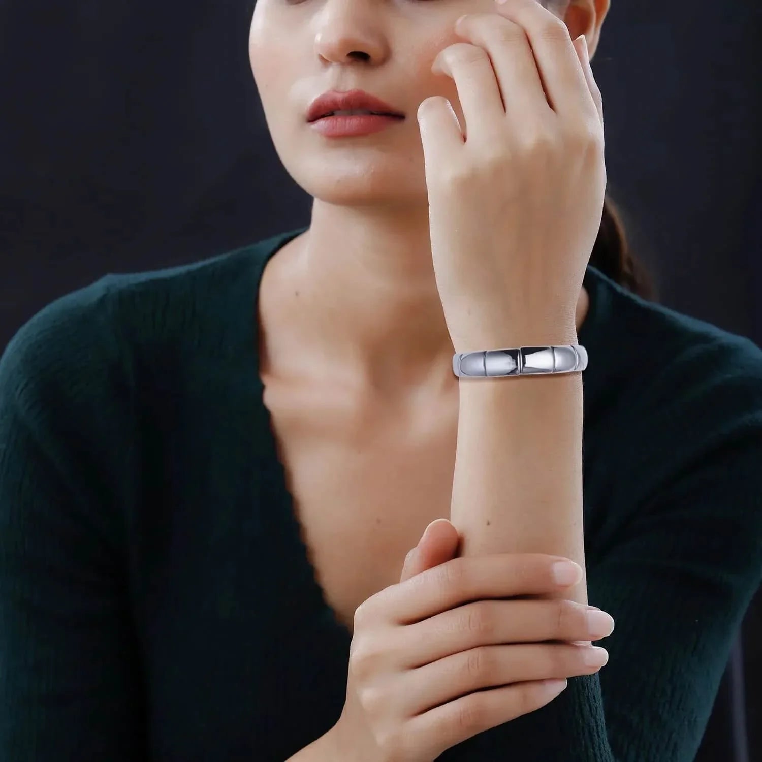 Shop LC Terahertz Trapezoid Stretch Section Cushion Bracelet for Women Ct 132.02 Birthday Mothers Day Gifts for Mom