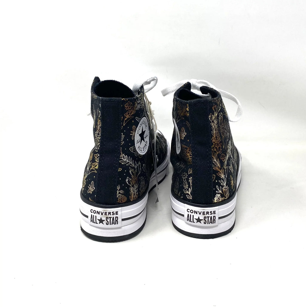 Converse CTAS Lift Platform High Top Black Women's Kids Canvas Sneakers A01511C