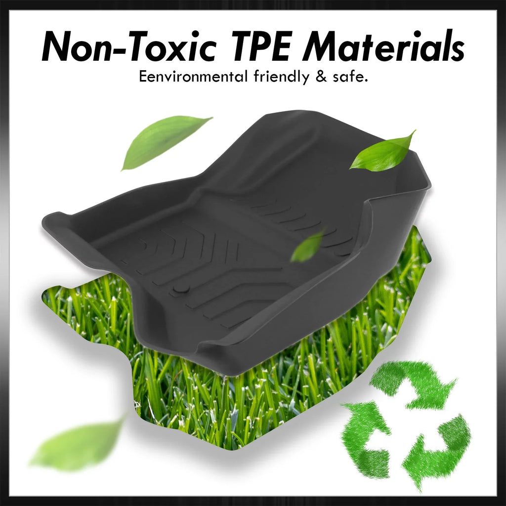 AJP Distributors All Condition Season Proof Protection Guard TPE Rubber Floor Mats Liner Front & Rear Set Suitable For Tesla Model 3 2017 2018 2019 2020 2021 2022 2023 17 18 19 20 21 22 23