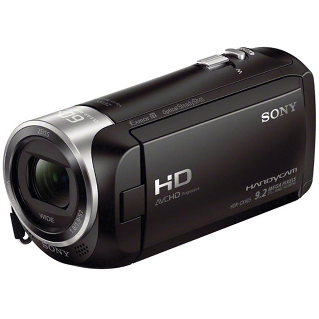 Sony HDR-CX405 HD Handycam Camcorder Video Recording with Tripod + Cleaning Pen + ZeeTech Accessory Bundle