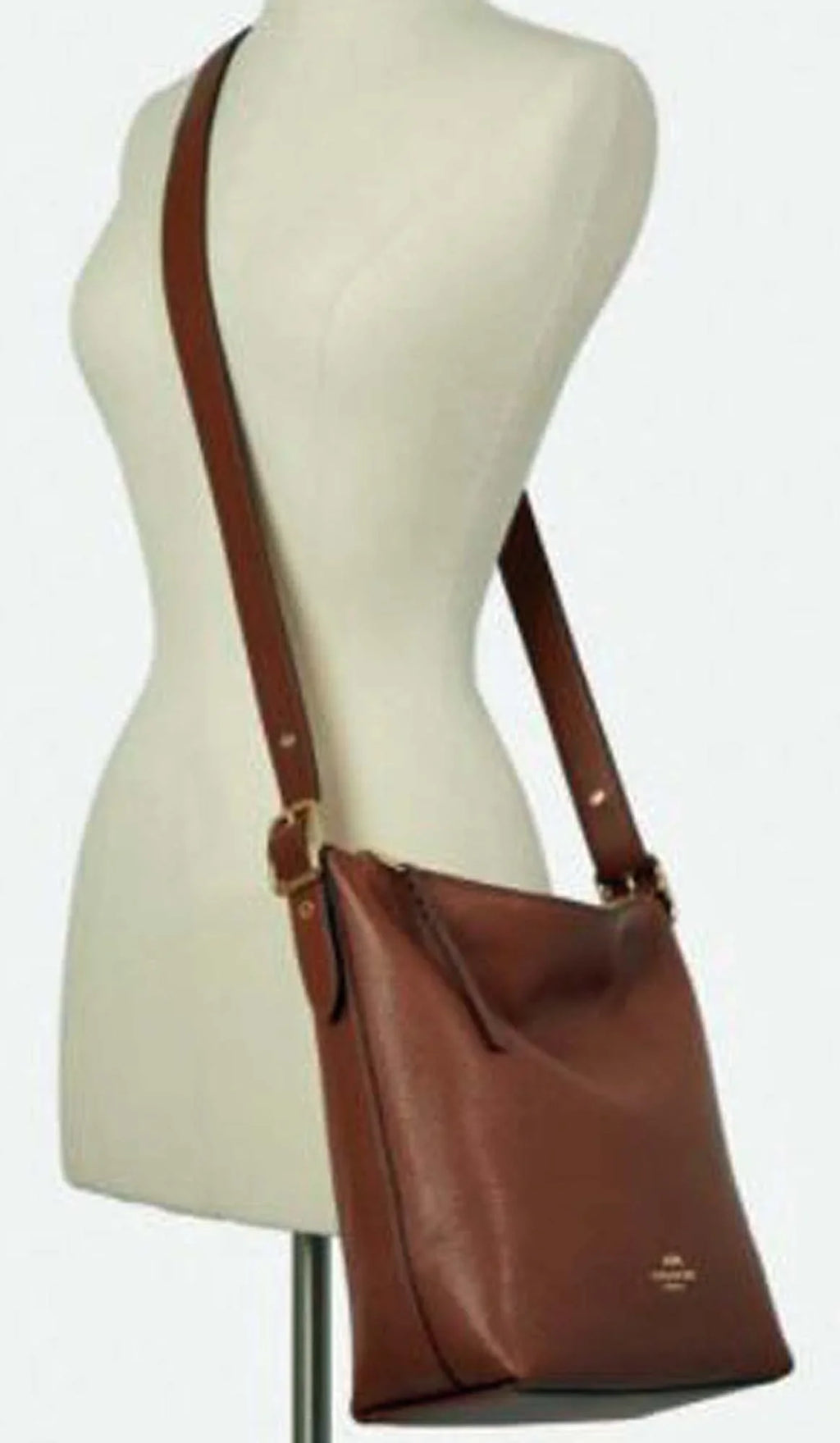 Coach (C2819) Val Redwood Refined Pebble Leather Duffle Shoulder Crossbody Bag