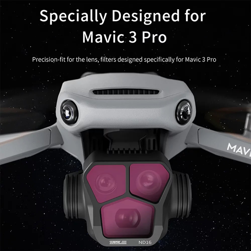 Dadypet Light Filter for DJI Mavic 3 Pro - 4-Pack ND8/16/32/64 Lens Filter Set