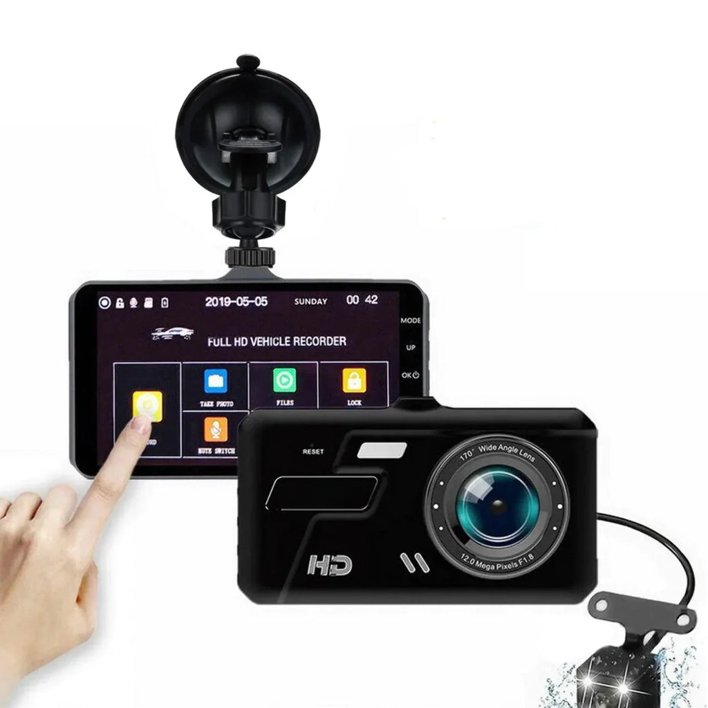 Dash Cam 4 LCD Car DVR Driving Recorder Dual Lens Camera 1080P Vehicle Video