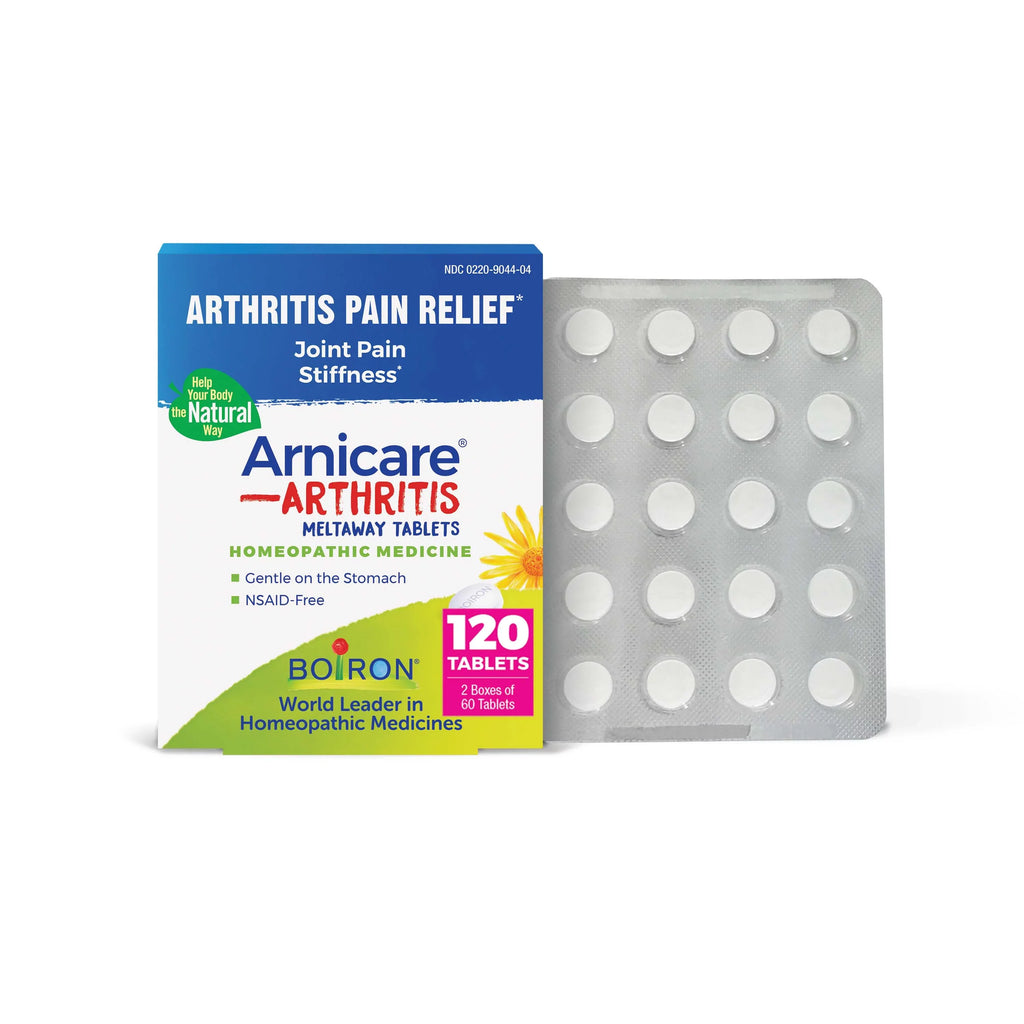 Boiron Arnicare Arthritis Tablets, Homeopathic Medicine for Arthritis Pain, Joint Pain, Rheumatic Pack, 2 x 60 Tablets Twin Pack