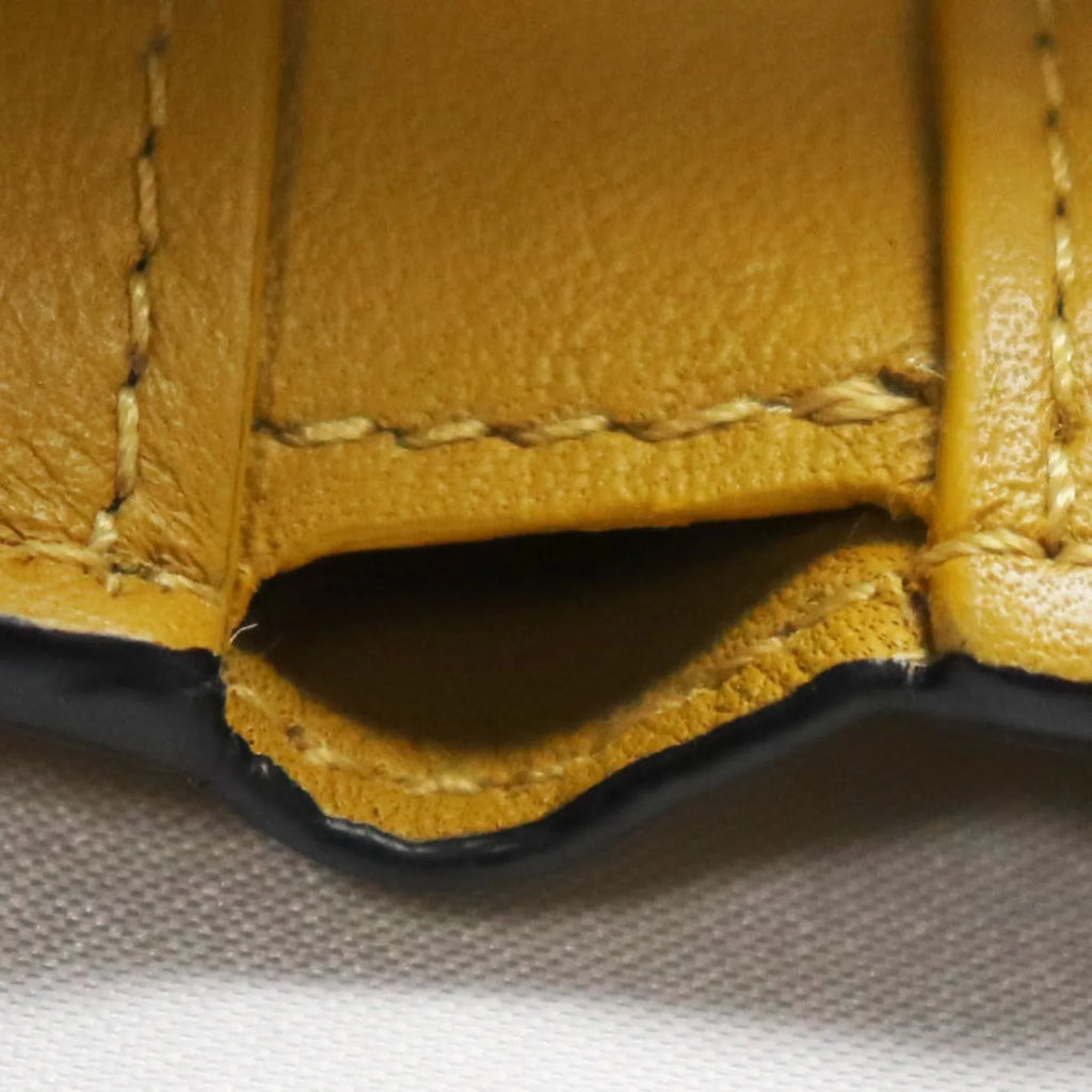 Pre-Owned LOEWE Trifold Wallet Anagram Mustard Color C821TR2X02 8110 Women's (Good)