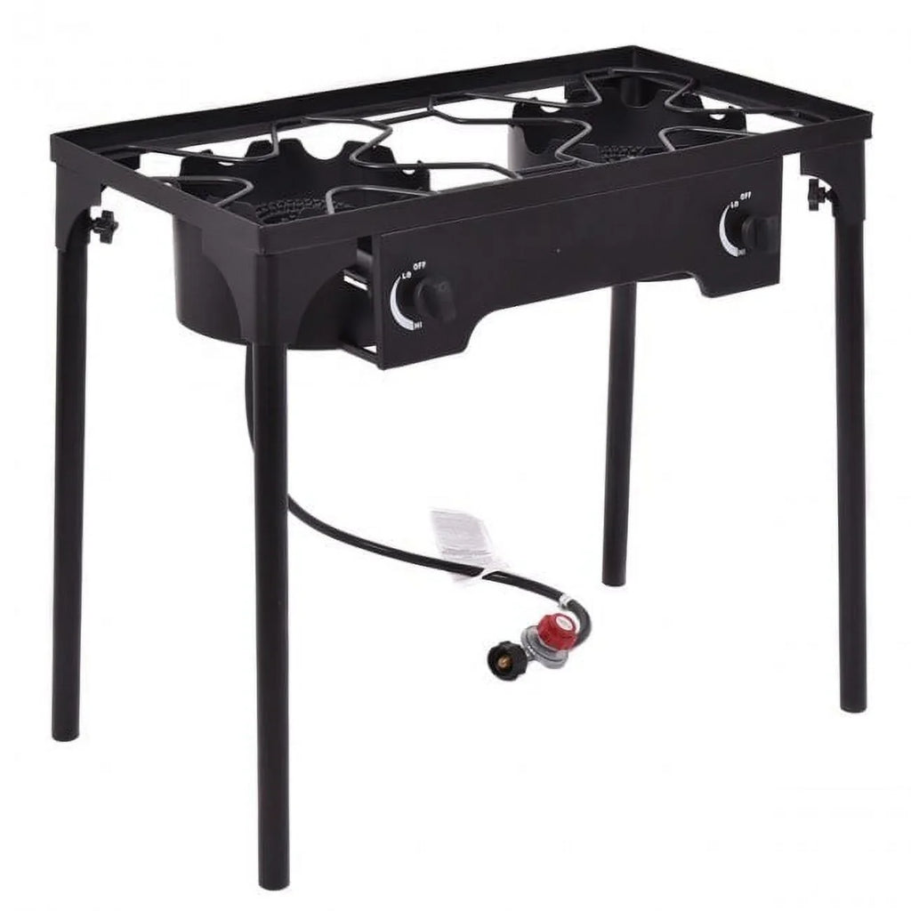 Double Burner Outdoor Stove BBQ Grill - 26.0 - Elevate your outdoor cooking experience!