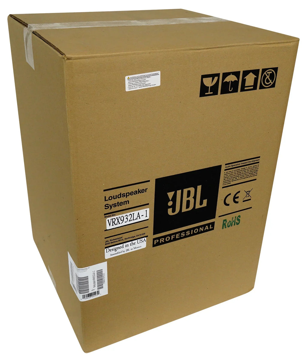 JBL VRX932LA-1 12" 800 Watt 2-Way Passive Line-Array Speaker in Black