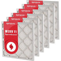 SpiroPure 7.63x23.63x1 MERV 11 Pleated Filter Air Filters - Made in USA (6 Pack)