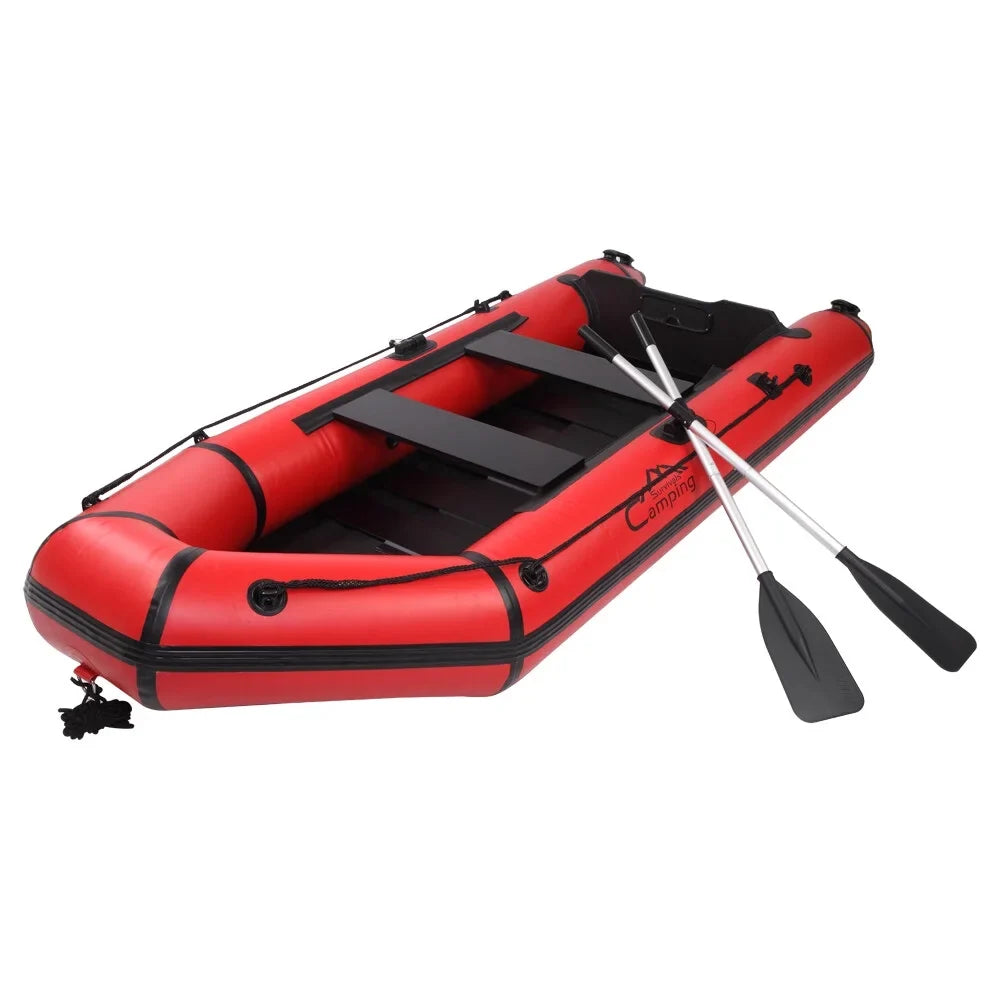 Camping Survivals 10ft PVC 330kg Water Adult Assault Craft Red Black