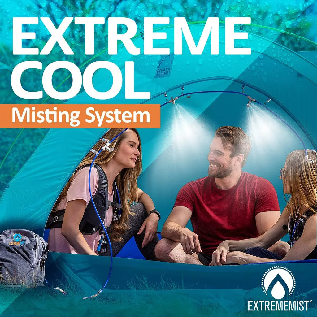 ExtremeMist Portable Misting System – 4 Nozzles & 16 ft. Mist Line