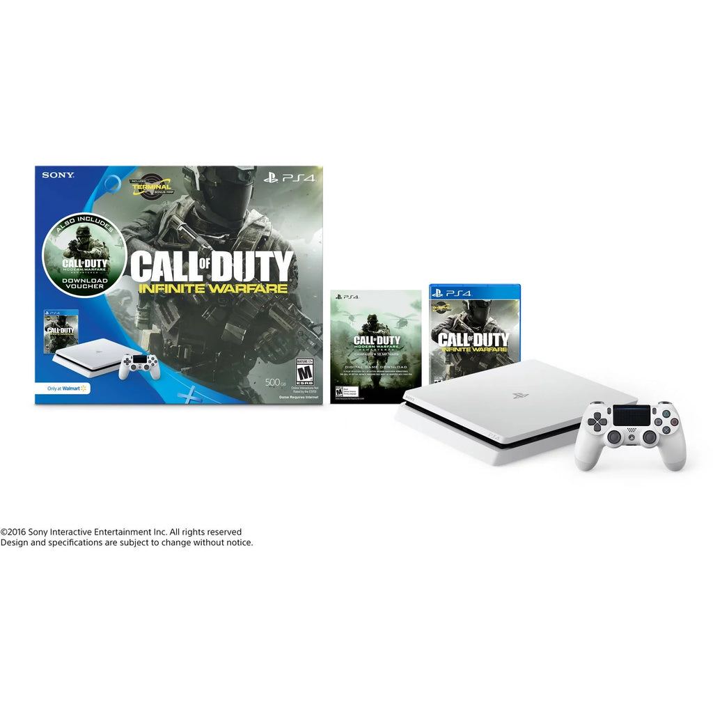 Sony PlayStation 4 Slim 500GB Call of Duty Infinite Warfare Bundle, White, 3001519