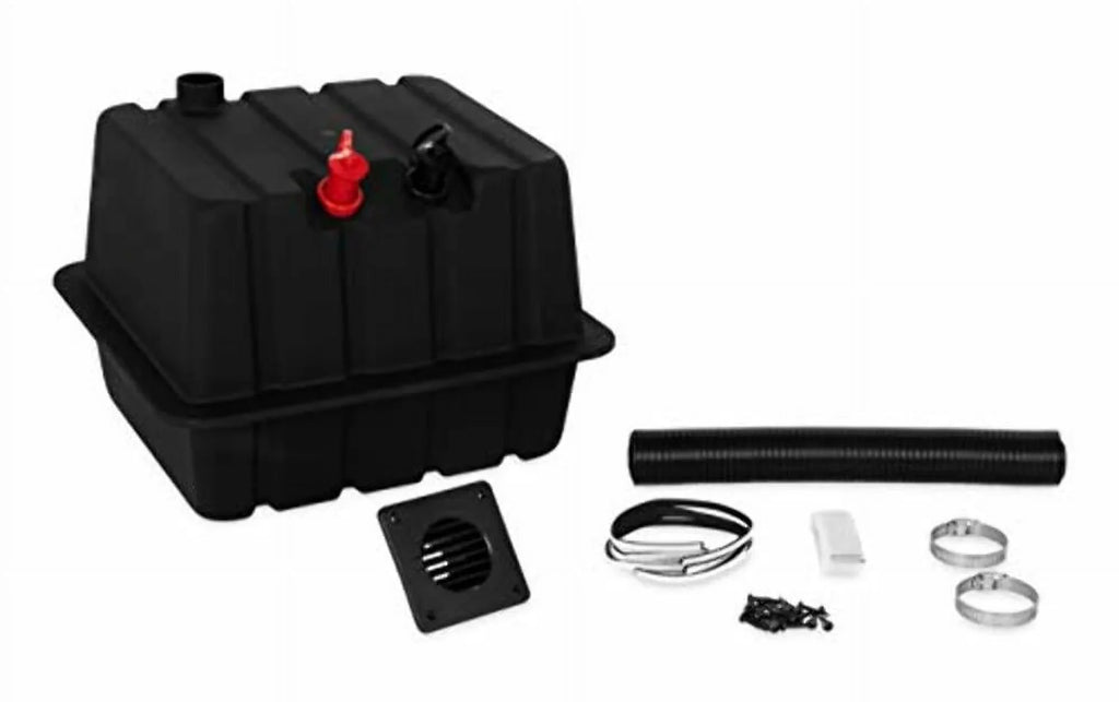 Camco Vented Camper/RV Double Side-by-Side Battery Box | Stores (2) Group 24 Batteries | Suitable with 3/8-Inch Ring Terminals on Battery Cables (55370)