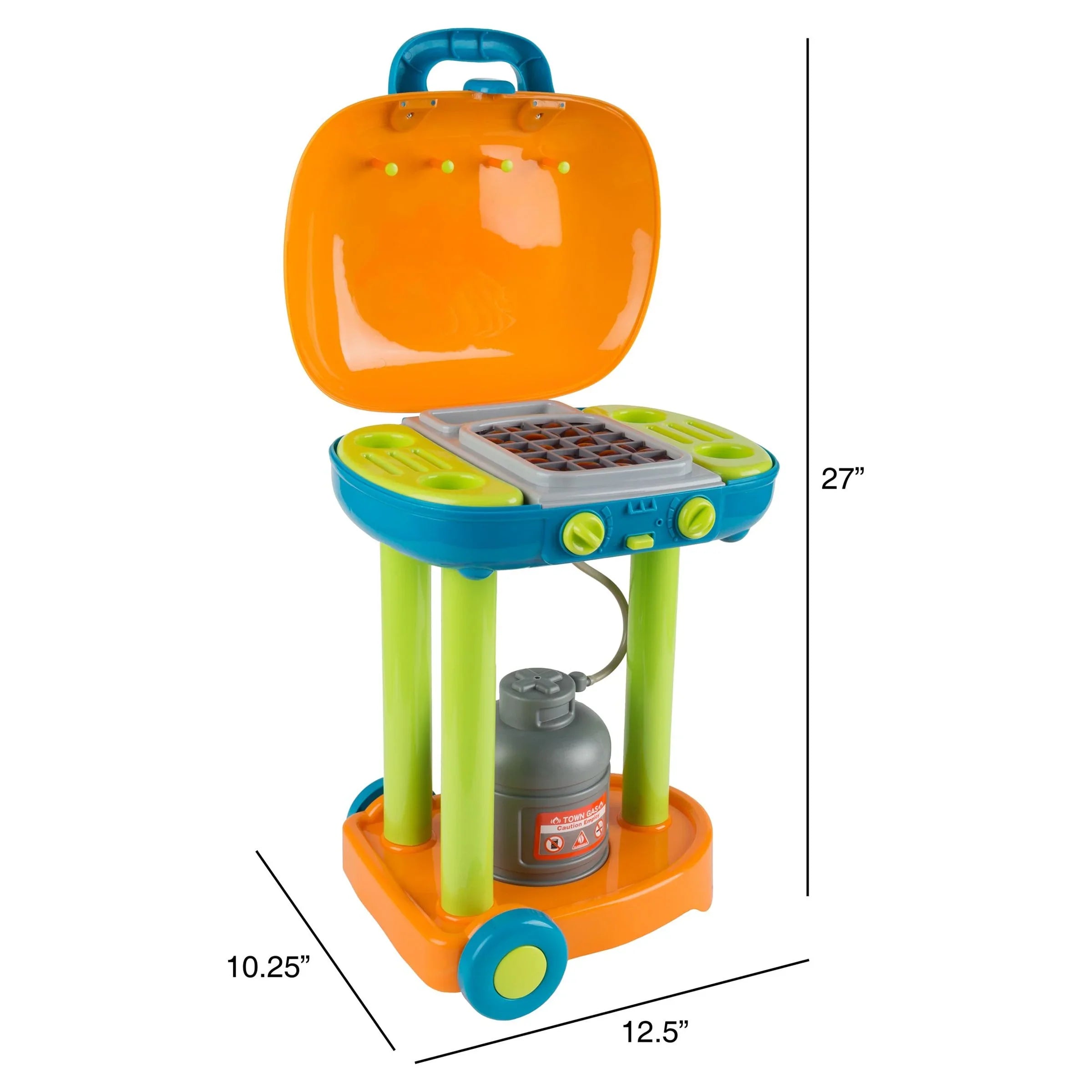 Hey! Play! BBQ Grill Toy Set - Pretend Play Kids Dinner Play Set
