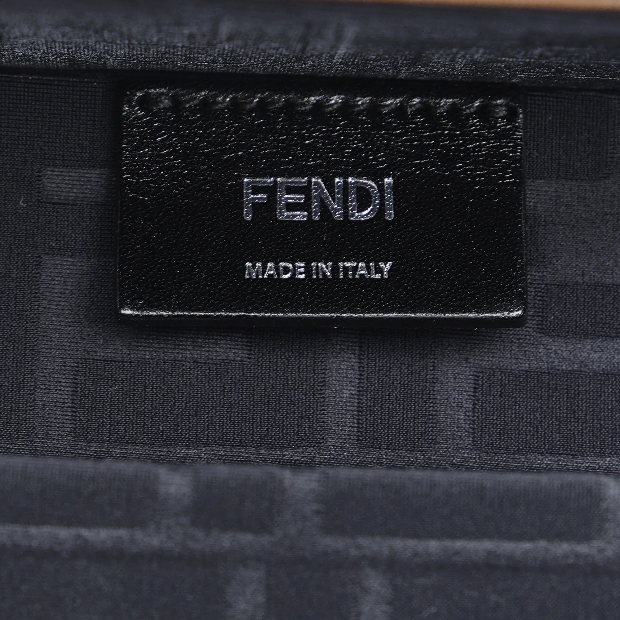 Pre-Owned Authenticated Fendi Zucca Baguette Trunk Coated Canvas Fabric Brown Crossbody Bag Unisex (Good)