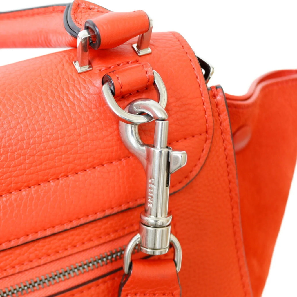 Pre-Owned Celine Trapeze Handbag Leather Orange Women's CELINE (Fair)