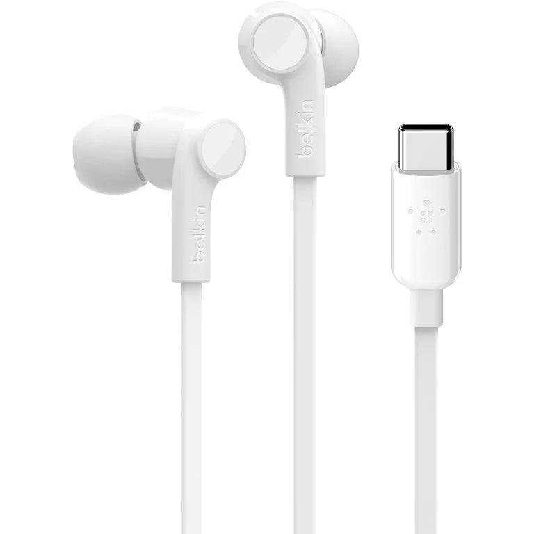 Belkin ROCKSTAR White G3H0002BTWHT USB-C Connector Headphones with USB-C Connector