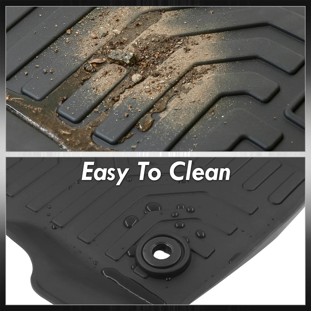 AJP Distributors All Condition Season Proof Protection Guard TPE Rubber Floor Mats Liner Front & Rear Set Suitable For Tesla Model 3 2017 2018 2019 2020 2021 2022 2023 17 18 19 20 21 22 23