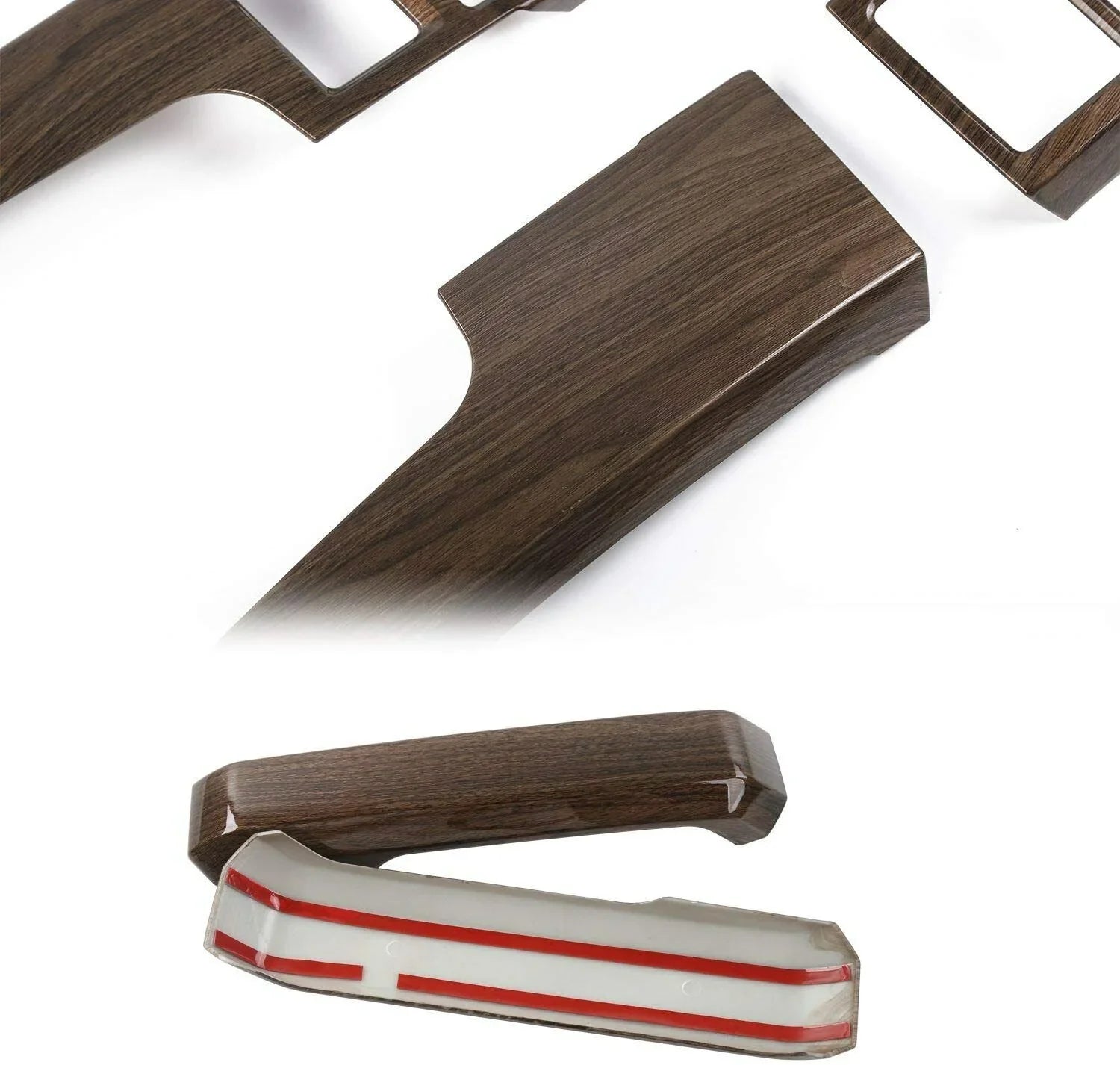 Teledu F150 + Wood Grain Interior Center Console Decoration Trim Shield Kit