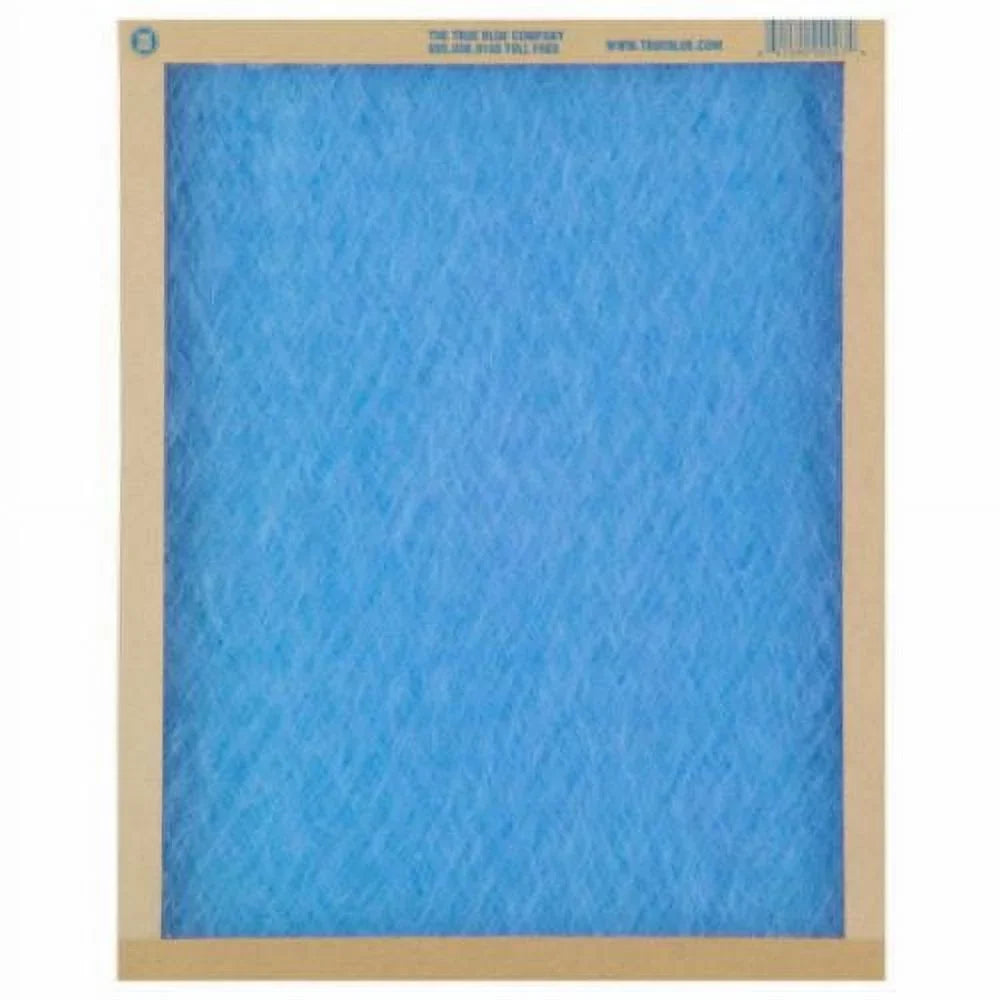 True Blue 110251 10" x 25" x 1" Flat Panel Spun Fiberglass Disposable Furnace Air Filter MERV 2 - Quantity of 12