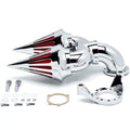 Krator Chrome Dual Spike Intake Air Cleaner Filter Kit Suitable with Harley-Davidson Dyna Custom Applications
