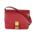 Celine Red Smooth Calfskin Small Classic Box Bag Pre-Owned