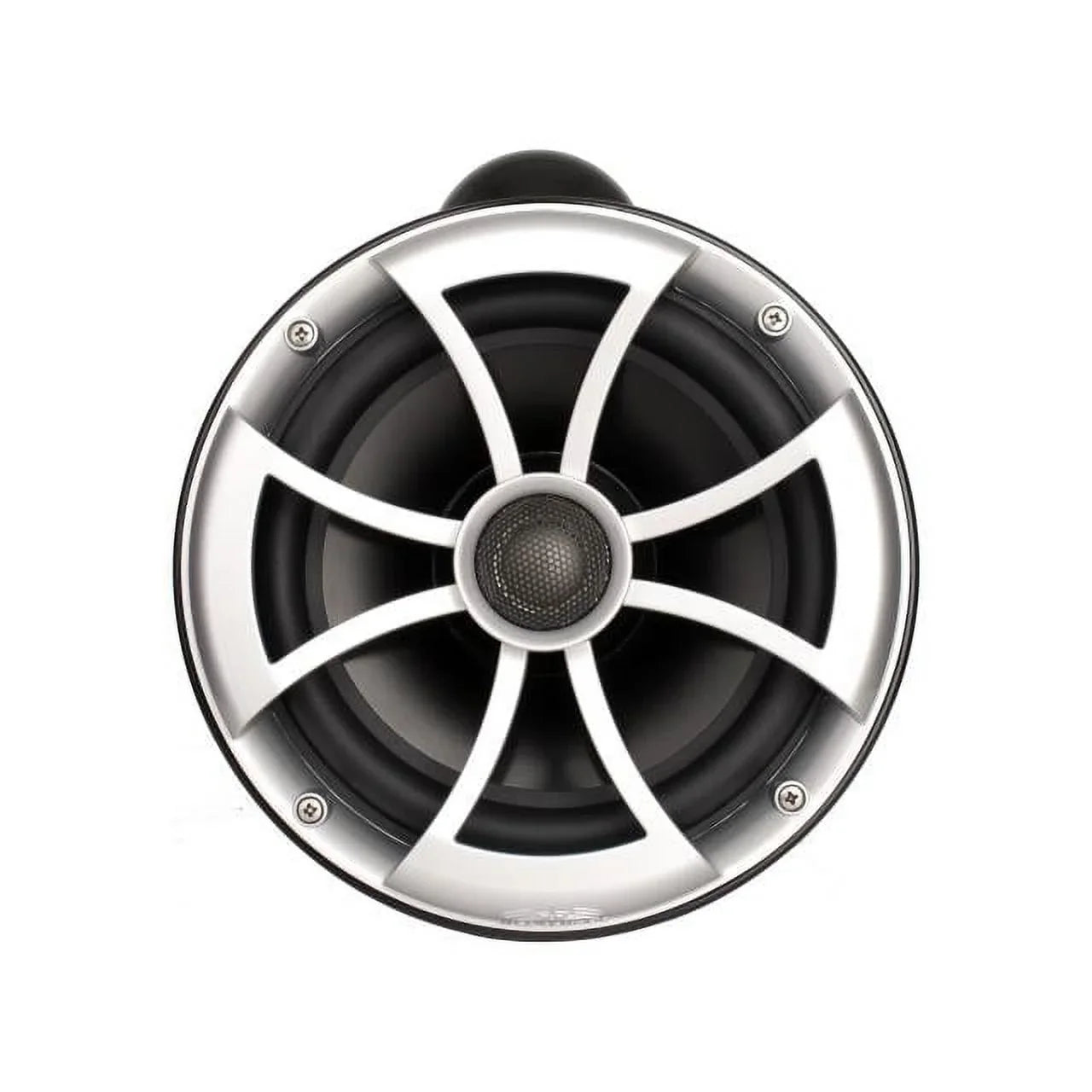 Wet Sounds ICON8B-FMINI 8" Black Tower Speakers with Stainless Steel MINI Fixed Clamps & SYN-DX2.3 1200 Watt Amplifier