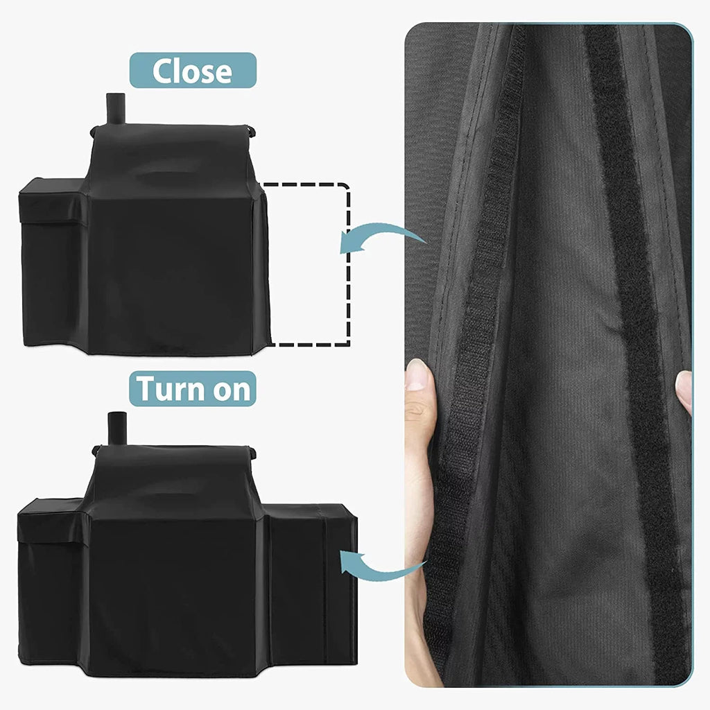 Waterproof Grill Protection for Char-Griller 11" Grill, Heavy Duty 600D Polyester with Anti-UV Coating, 75.5" x 22" x 38.5"