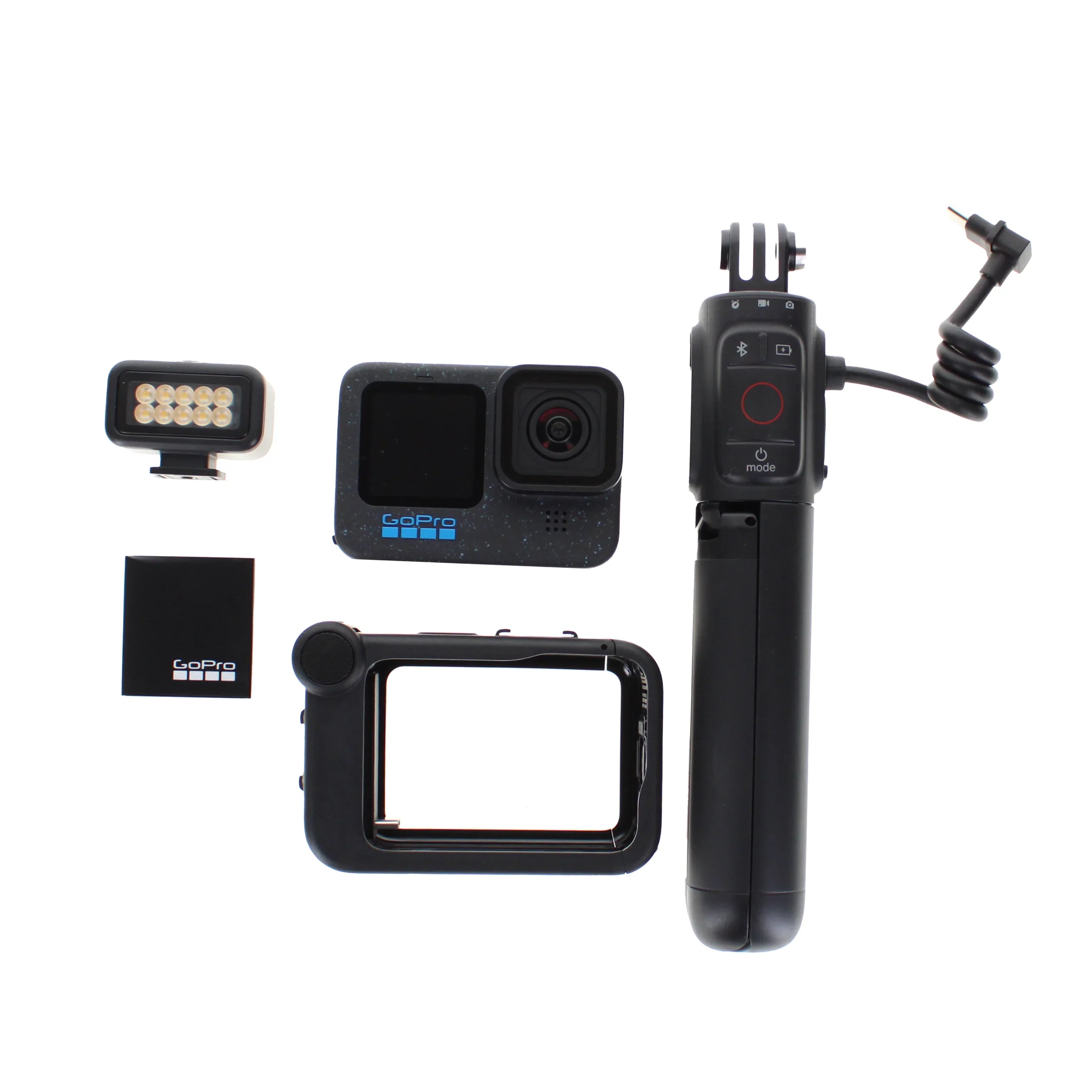 GoPro HERO 12 Creator Edition - With Volta (Battery Grip, Tripod, Remote), Media Mod, Light Mod, Enduro Battery - Waterproof Action Camera + 64GB Extreme Pro Card and Extra Battery
