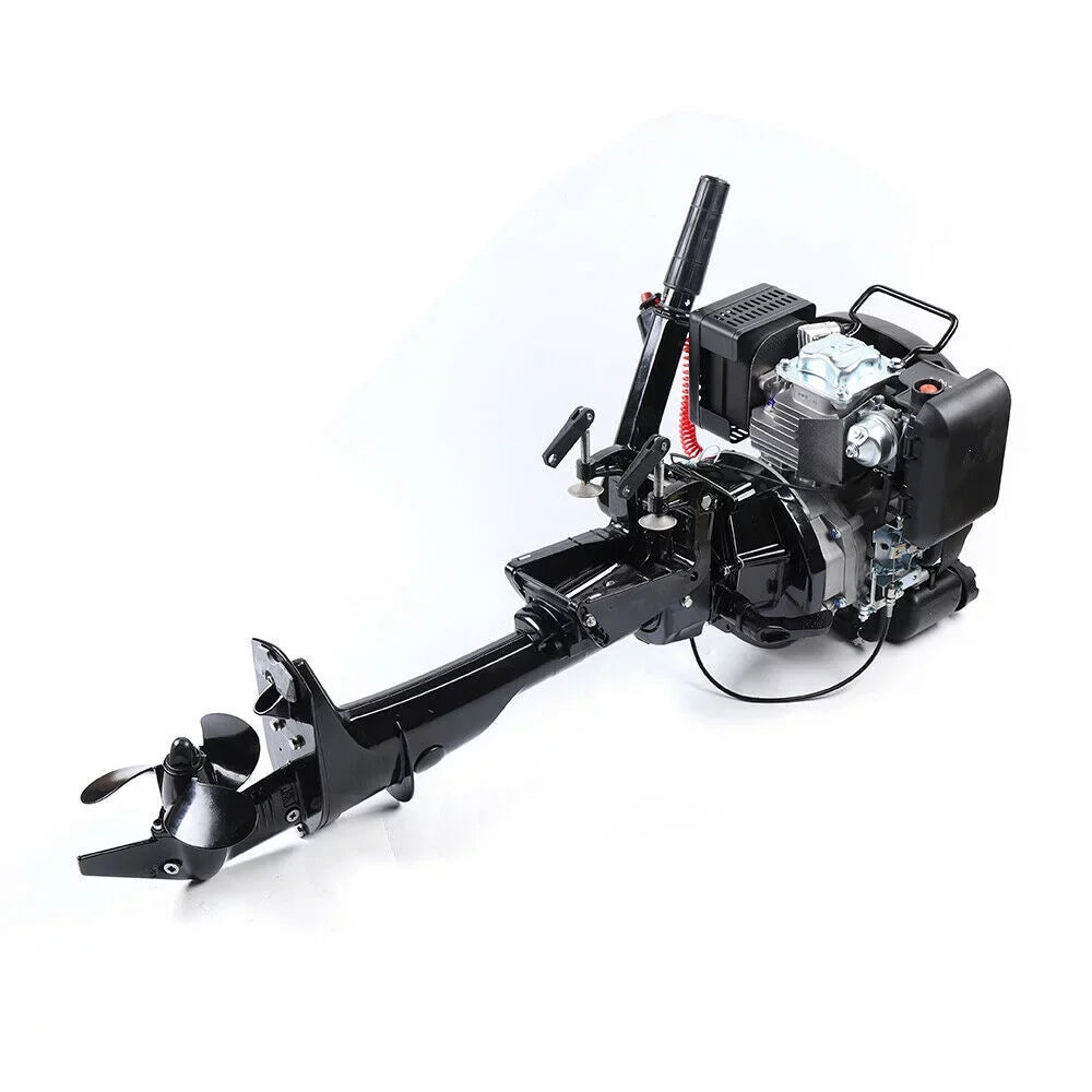 6 HP 4-Stroke Heavy Duty Outboard Motor Fishing Craft Engine Air Cooling System