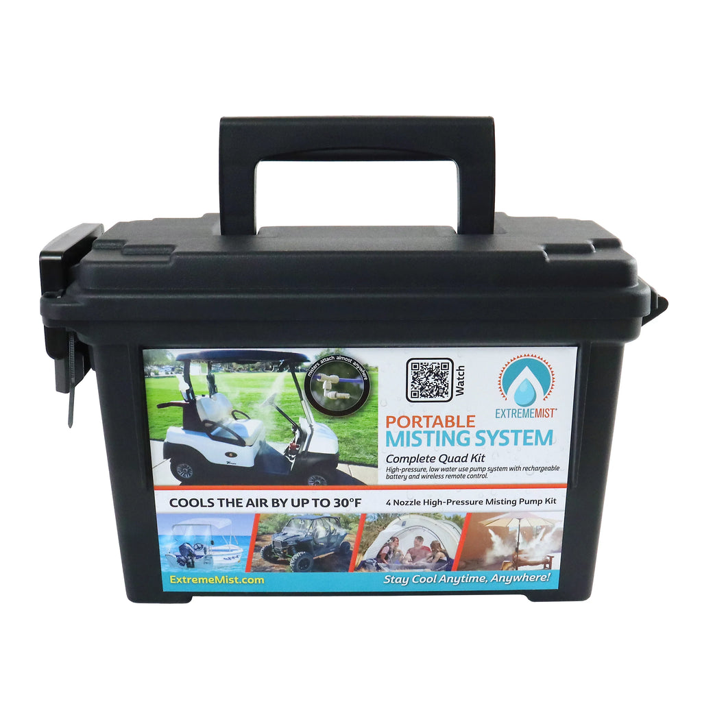 ExtremeMist Portable Misting System – 4 Nozzles & 16 ft. Mist Line