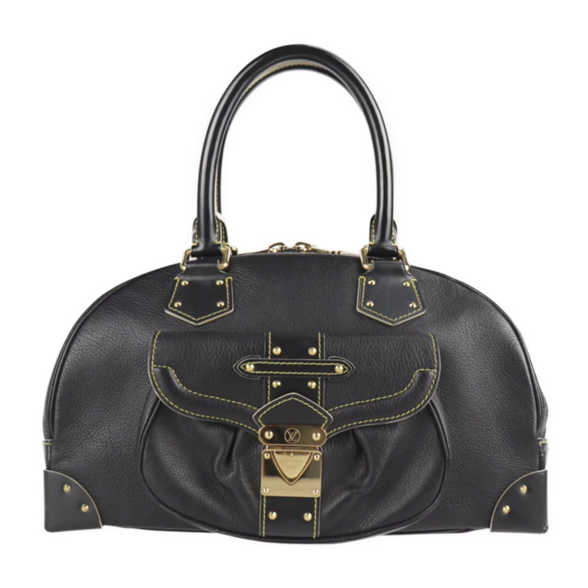 Pre-Owned LOUIS VUITTON Louis Vuitton Superbe Handbag M91892 Suhari Leather Noir Tote Shoulder (Good)