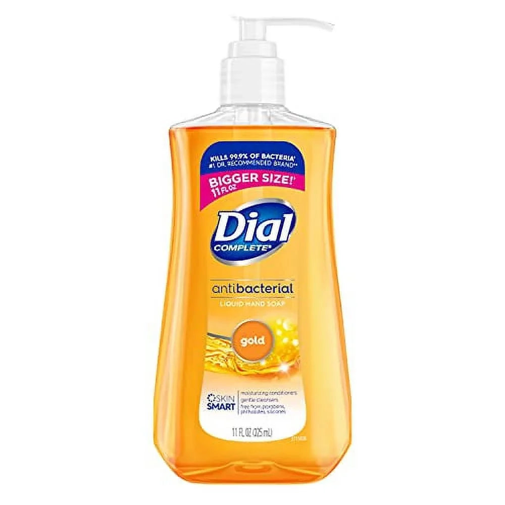 Dial Complete Antibacterial Liquid Hand Soap, Gold, 11 fl oz (Pack of 4)
