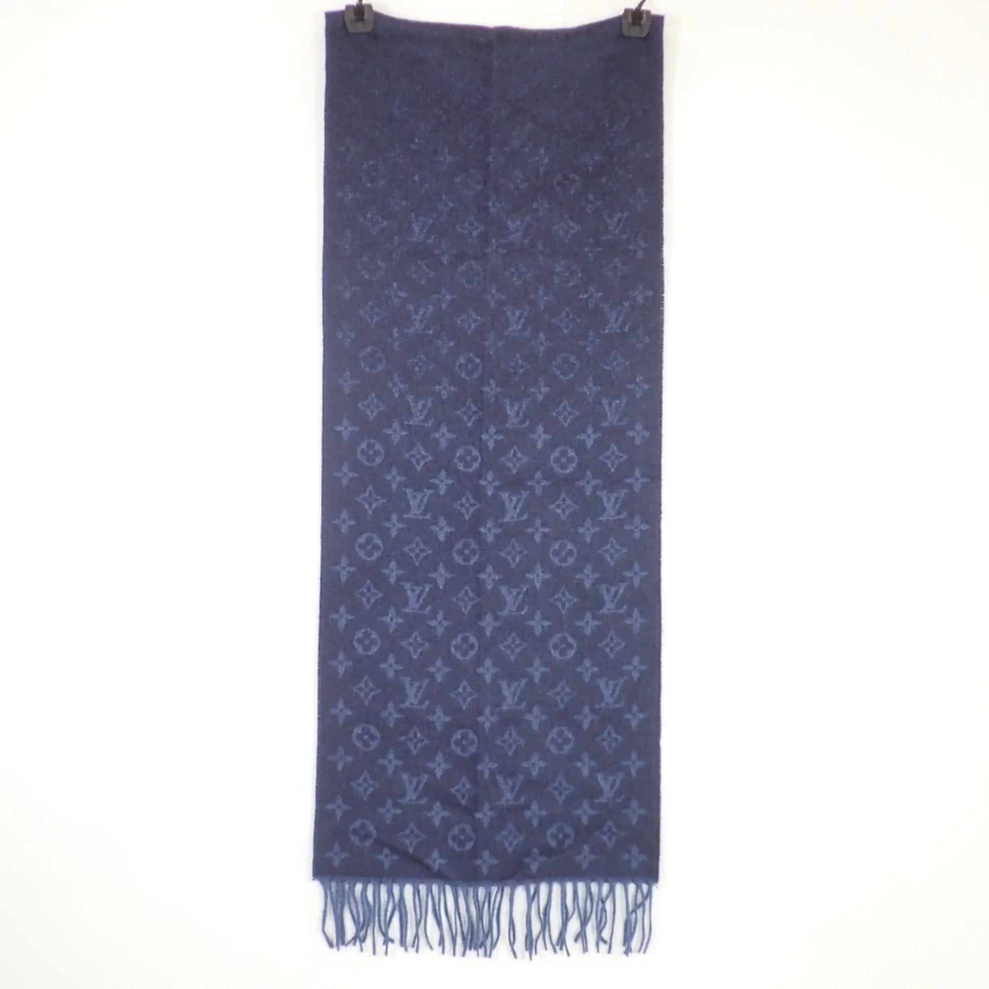 Pre-Owned LOUIS VUITTON M70257 Monogram Scarf Gradient Blue Marine Men's (Good)