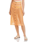 Solid & Striped Vivienne Coating Up Skirt, Orange, Orange, X-Large