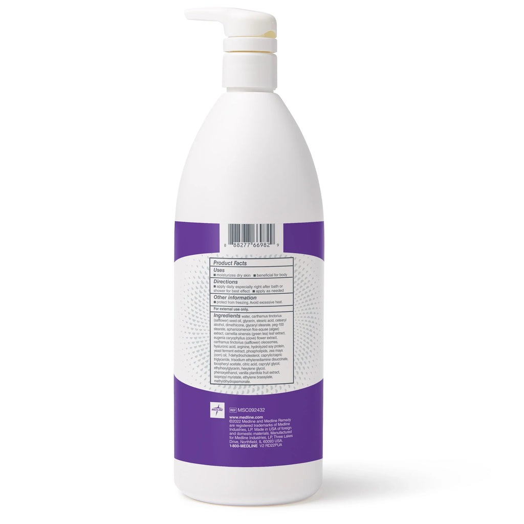 Medline Remedy Clinical Skin Cream, Vanilla Scent (32 fl oz), Moisturizing Face and Body Cream for All Ages