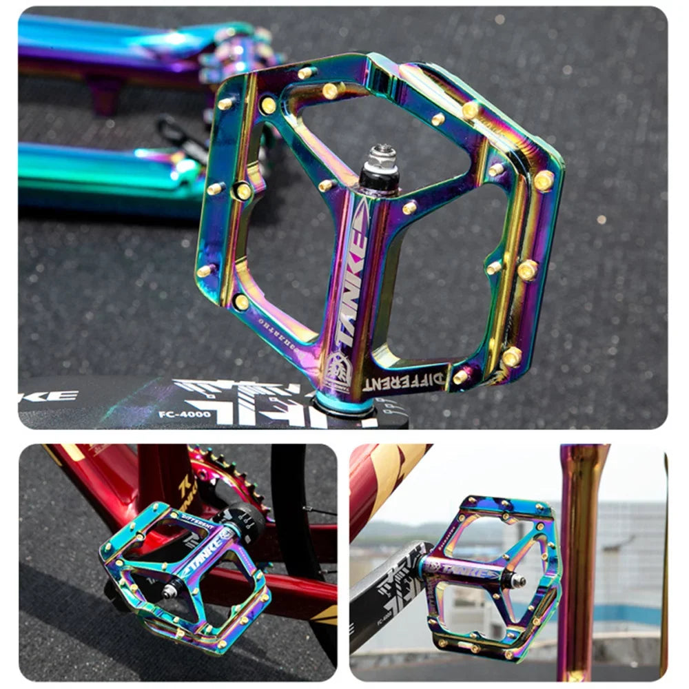 Nebublu Colorful Cycling Road Bike Pedals, Non-slip Aluminium MTB Bike Pedals - Perfect for Adventures!