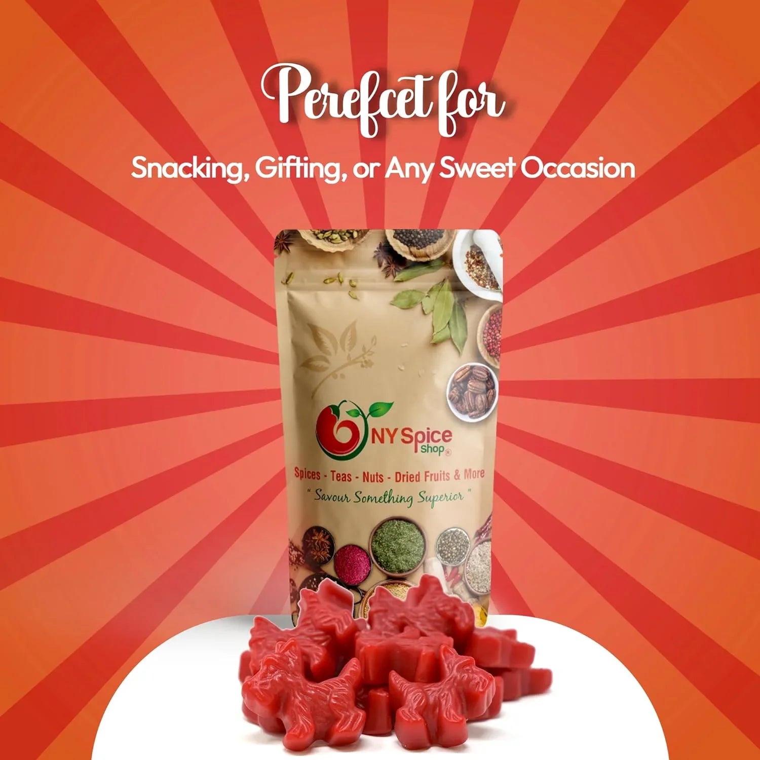 Licorice Candy - 1 Pound Red Licorice Scottie Dogs - Strawberry Red Licorice - Australian Candy - Liquorice Candy - Bulk Licorice