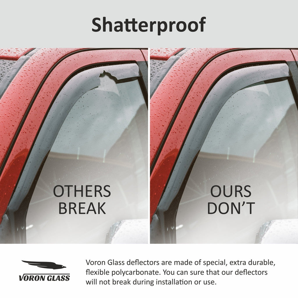 Voron Glass in-Channel Extra Resilient Rain Guards for Hyundai Palisade 2021-2024, Window Deflectors, Vent Window Visors, 4 Pieces - 220240