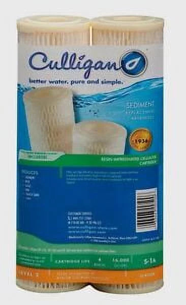 2PK CULLIGAN S-1A BASIC SEDIMENT REPLACEMENT WATER FILTER CARTRIDGES 20 MICRON